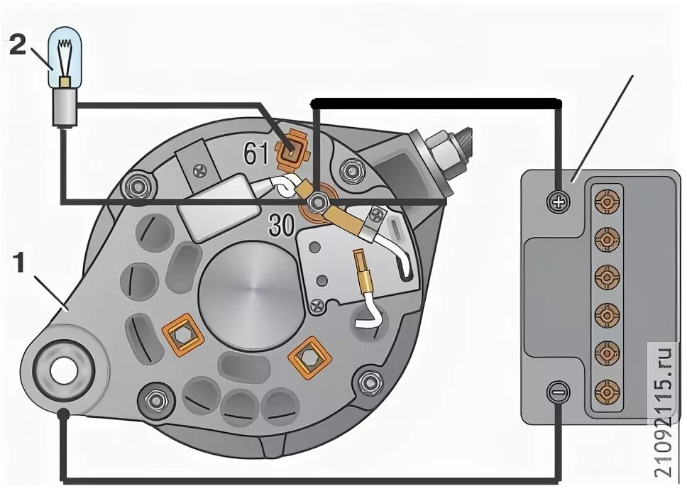 Подключение клемм генератора Только сейчас обратил внимание на генератор - Lada 21043, 1,5 л, 1997 года наблю