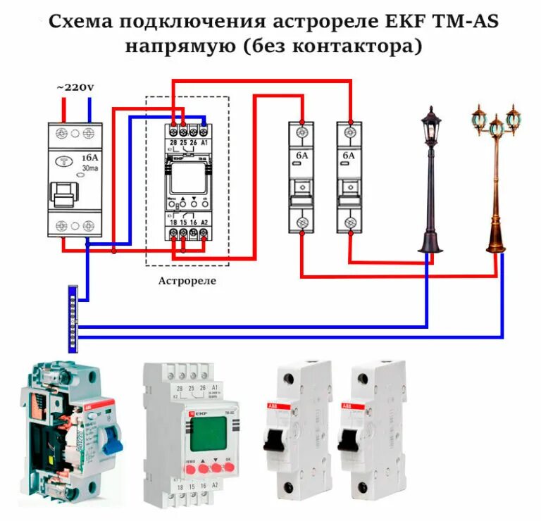 Подключение км 5 2 Астрономическое реле - схема подключения и настройка PCZ 525, ABB DWA2, EKF TM-A