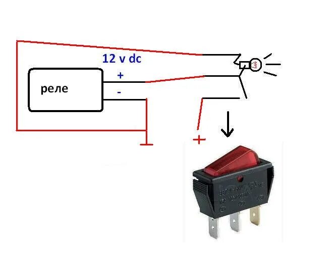 Подключение кнопки 3 контакта 12v Форум РадиоКот :: Просмотр темы - Как подключить выключатель (схема)