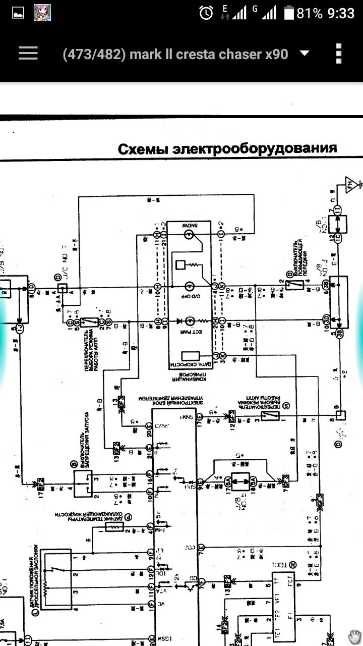 Подключение кнопки 4вд тойота креста Режимы POWER/SNOW задействованы - Toyota Cresta (80), 2 л, 1990 года электроника