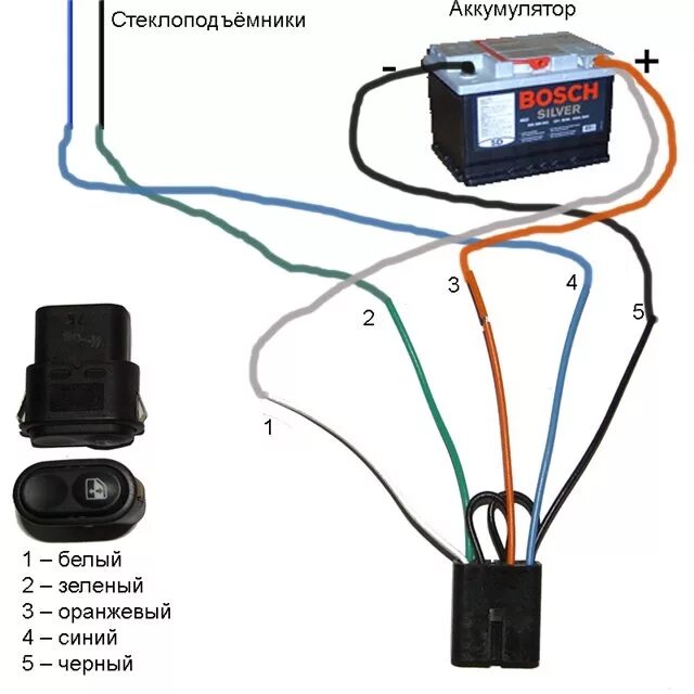 Подключение кнопки 5 проводов кнопочка - Москвич 2141, 1,5 л, 1994 года электроника DRIVE2