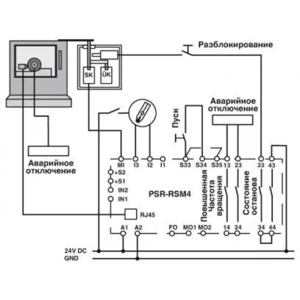 Подключение кнопки аварийного отключения Купить Устройство безопасного переключения - PSR-SPP- 24DC/RSM4/4X1 - 2981541 по