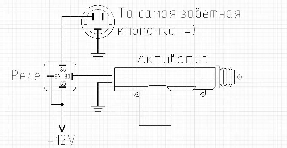 Подключение кнопки багажника ваз 2107 Багажник с кнопки, локальная покраска, замена уплотнителя, настил. - Lada 21070,