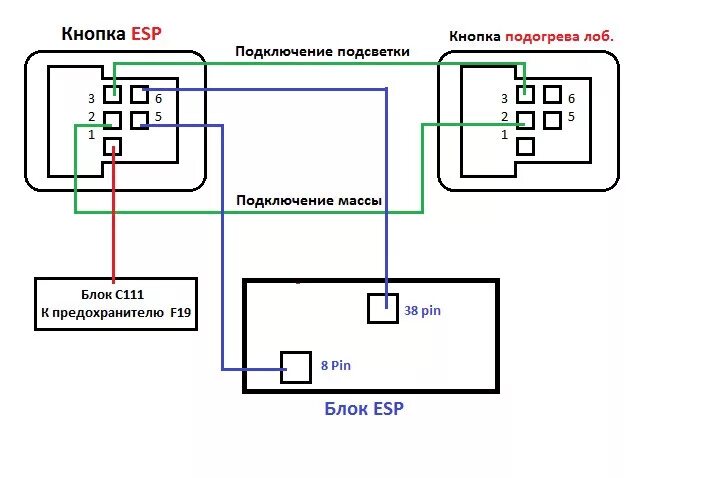 Подключение кнопки форд фокус Кнопка ESP. - Ford Focus II Hatchback, 1,6 л, 2009 года своими руками DRIVE2