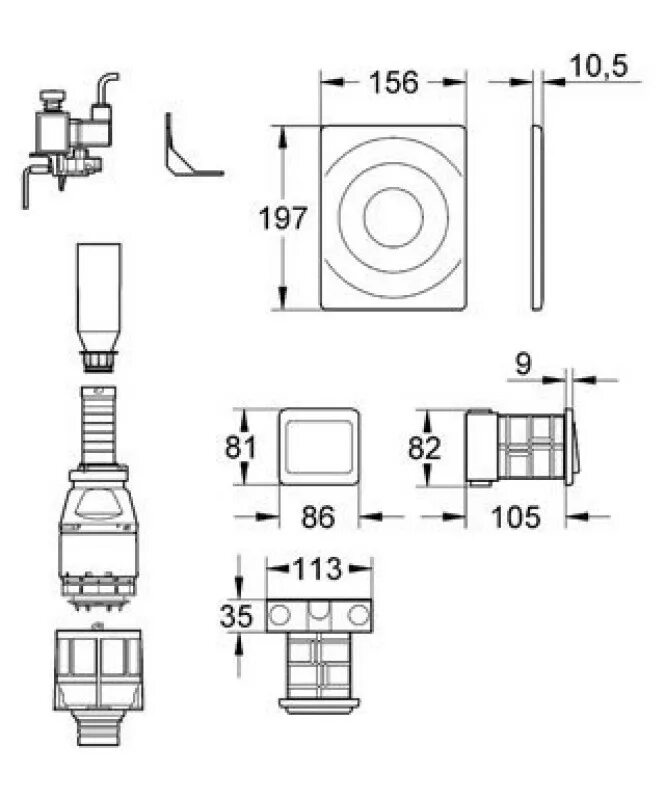 Подключение кнопки grohe GROHE Электронное оснащение для унитаза, кнопка смыва (хром) - 38087000, Германи