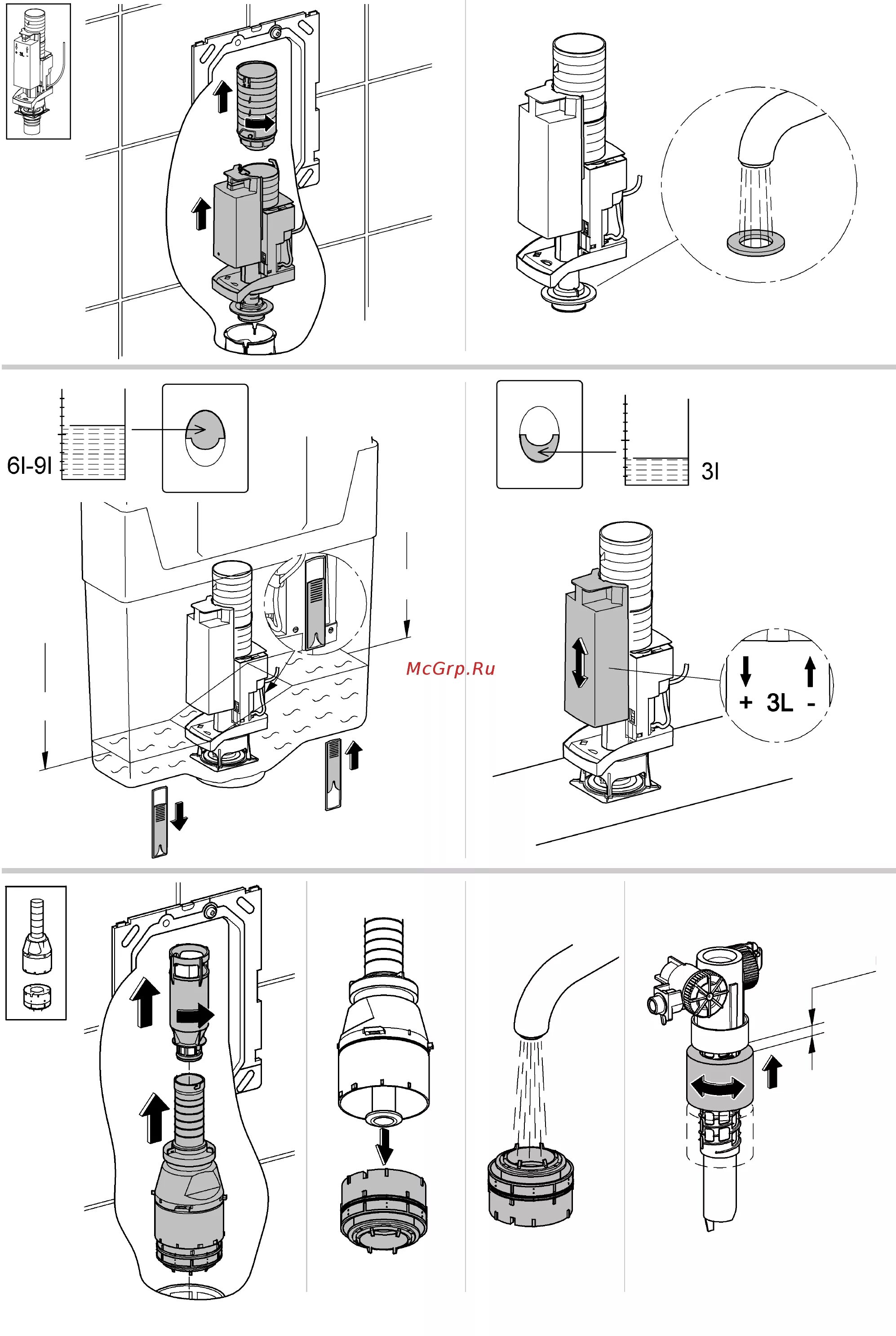 Подключение кнопки grohe Grohe Rapid SL 4 в 1 38813001 Инструкция по эксплуатации онлайн 13/34 332245