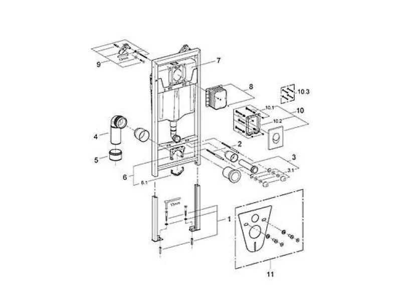 Подключение кнопки инсталляции Инсталляция Grohe Rapid SL 38721001 (3 в 1 в сборе) для унитаза Сантехника и меб