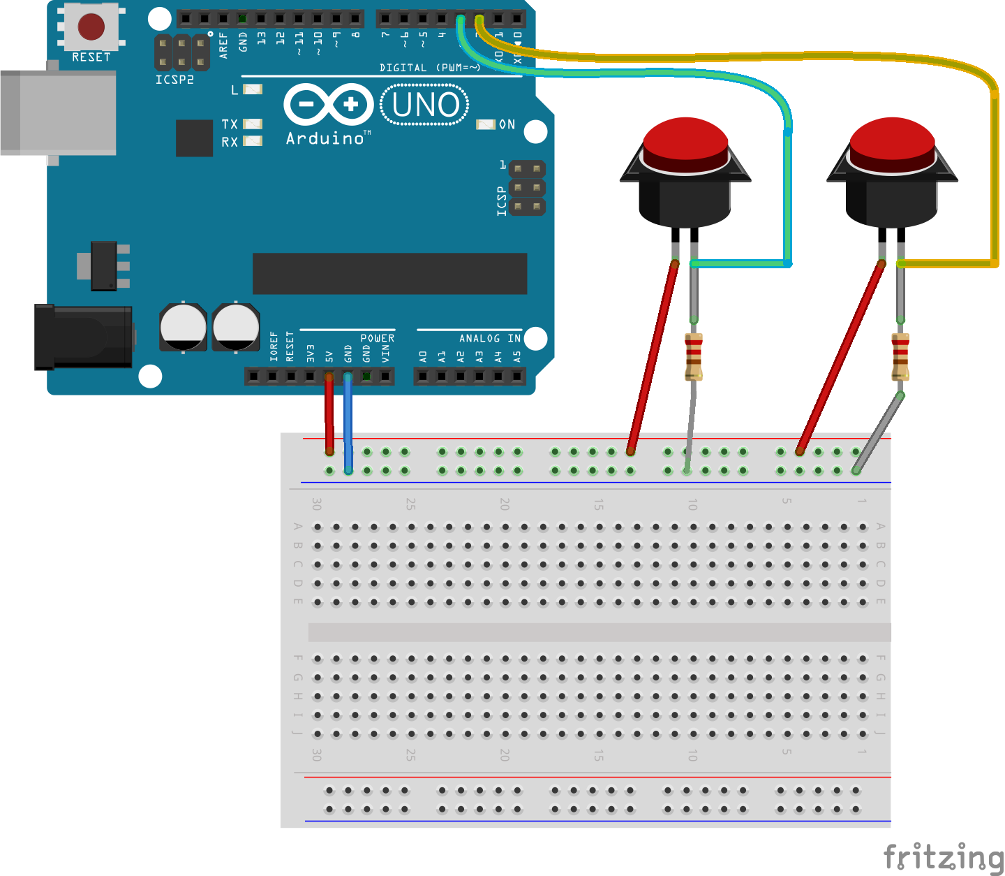 Подключение кнопки к ардуино One button two Arduinos - adafruit industries