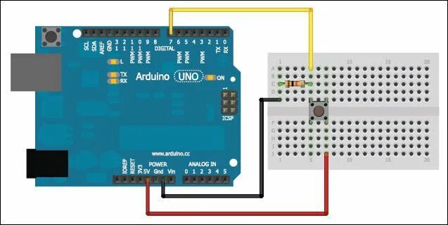 Подключение кнопки к ардуино 5 Simple Button and Led Projects With Arduino Led projects, Arduino, Arduino pro