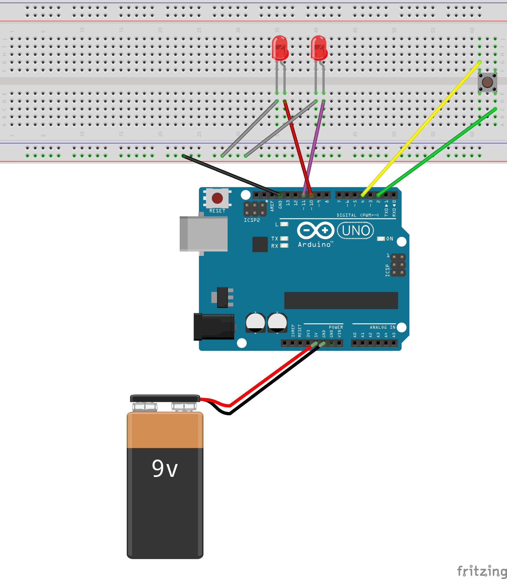 Подключение кнопки к ардуино уно Change the sequence of LEDs with button press - Arduino Stack Exchange