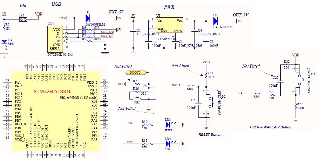 Подключение кнопки к stm32 STM32F0