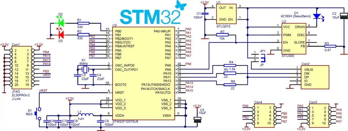 Подключение кнопки к stm32 Библиотека для работы с шиной 1-wire на stm32