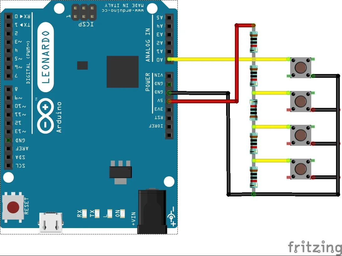 Подключение кнопки к входу ардуино Резистивная клавиатура на Arduino Класс робототехники