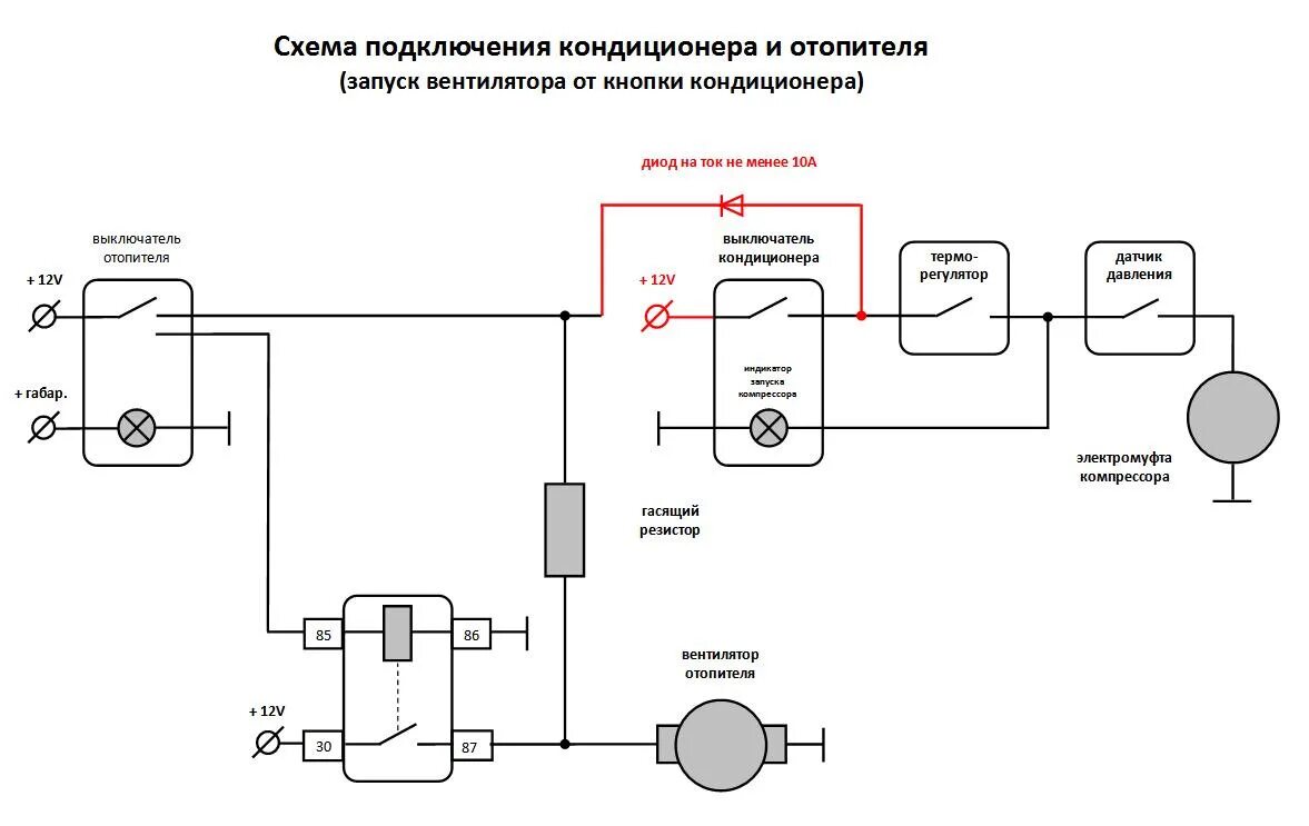 Подключение кнопки кондиционера кондиционер - включение одной кнопкой - Lada 4x4 3D, 1,7 л, 2015 года своими рук