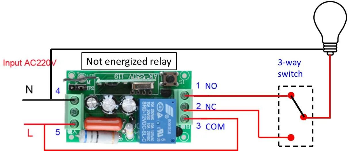 Подключение кнопки nc no switches - How to wire a 3-way switch and a RF Relay to control Lights - Electri