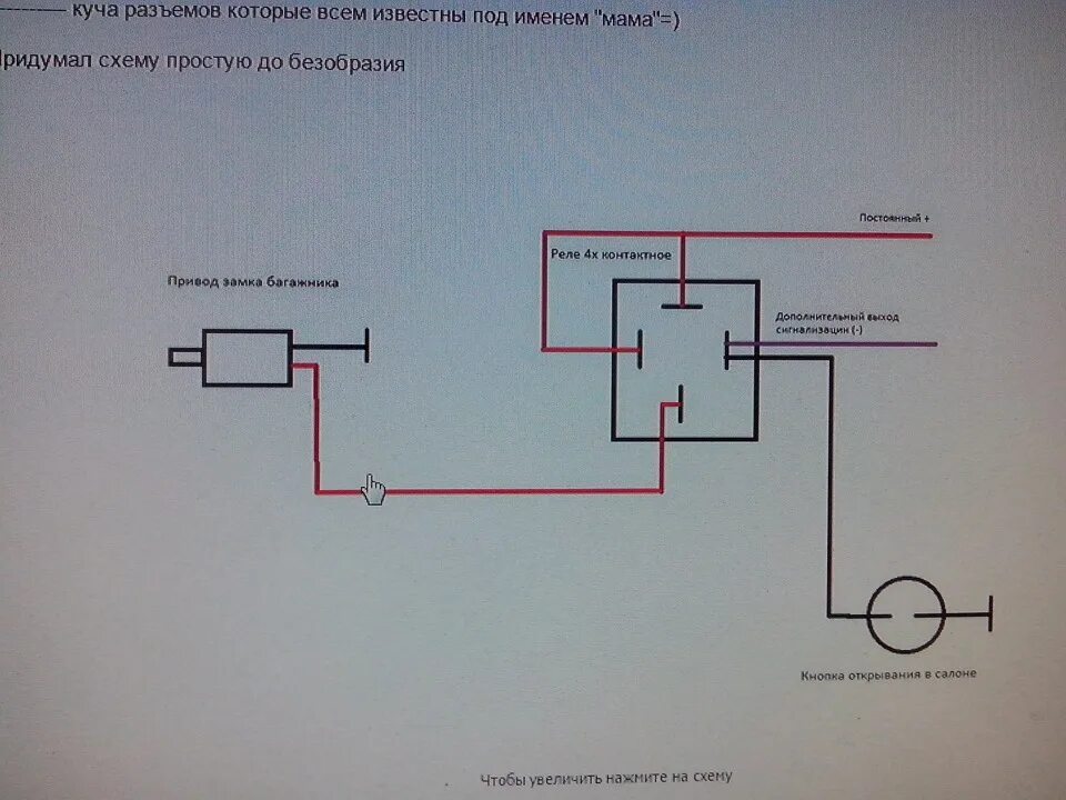 Подключение кнопки открывания багажника лада калина открывание багажника Калина с кнопки в салоне или с сигналки. - DRIVE2