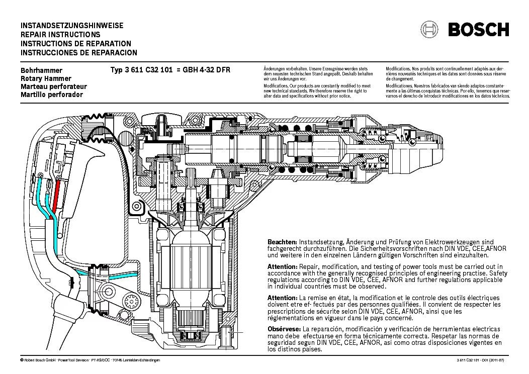 Подключение кнопки перфоратора бош 2 24 BOSCH TYP 3 611 B50 500 GBH 2 23 REA Service Manual download, schematics, eeprom