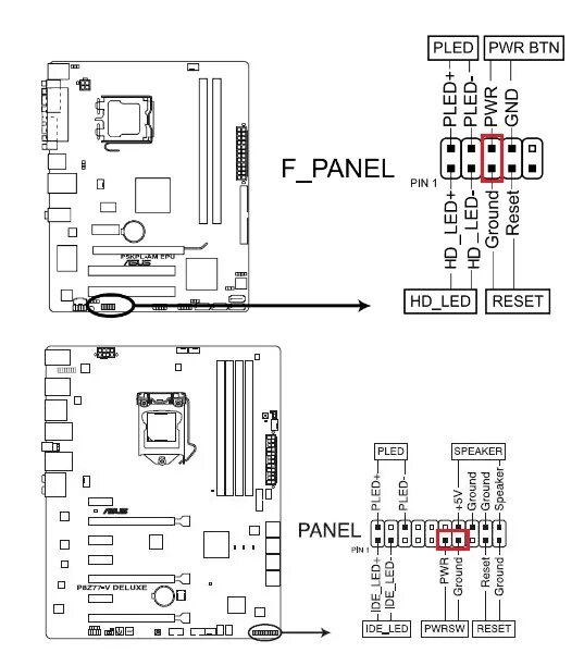 Подключение кнопки питания к материнской плате asus Подключение корпуса к материнской плате Bezhko-Eclecto.ru
