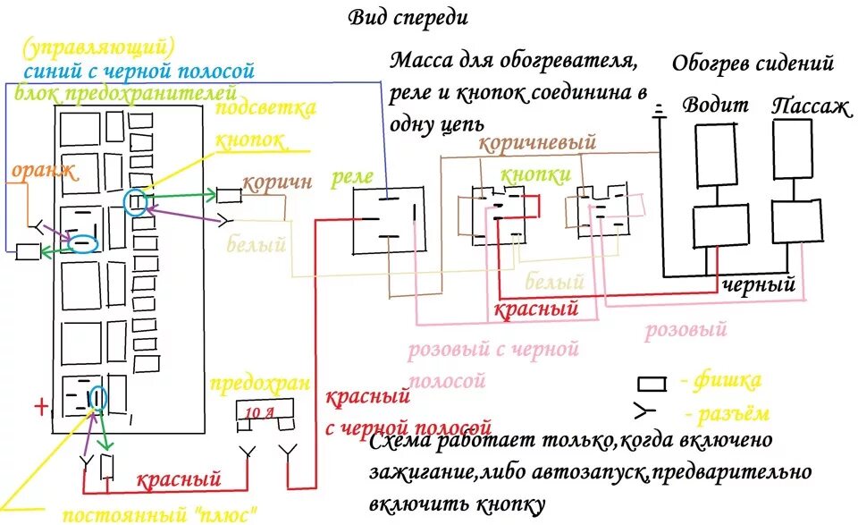 Подключение кнопки подогрева сидений ваз Временная запись #3 - Lada Гранта, 1,6 л, 2013 года электроника DRIVE2