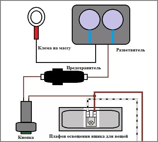 Подключение кнопки прикуривателя Установка дополнительной разетки для видеорегистратора - Lada Приора седан, 1,6 