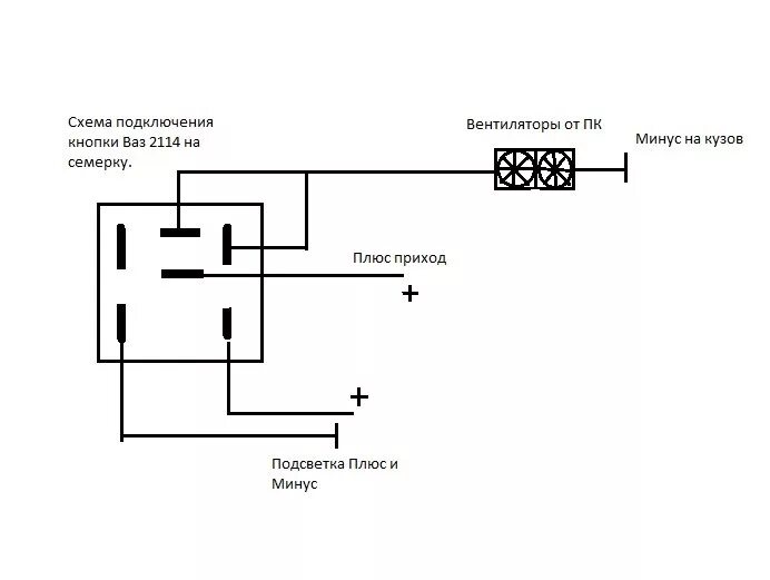 Подключение кнопки птф ваз 2114 Схема подключения кнопки Циркуляции салона 2114 на семерку - Lada 21073, 2,1 л, 