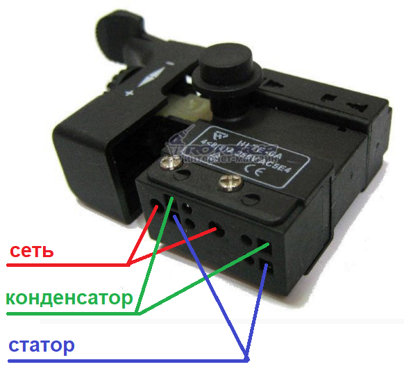 Подключение кнопки регулятора оборотов Кнопка для дрели Интерскол Д-10/350ЭР - ДУ-13/780ЭР