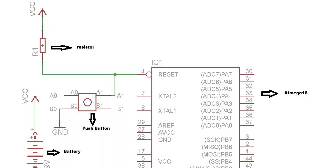 Подключение кнопки reset pcb design - PCB designing: facing problem in connecting pushbutton - Electrical