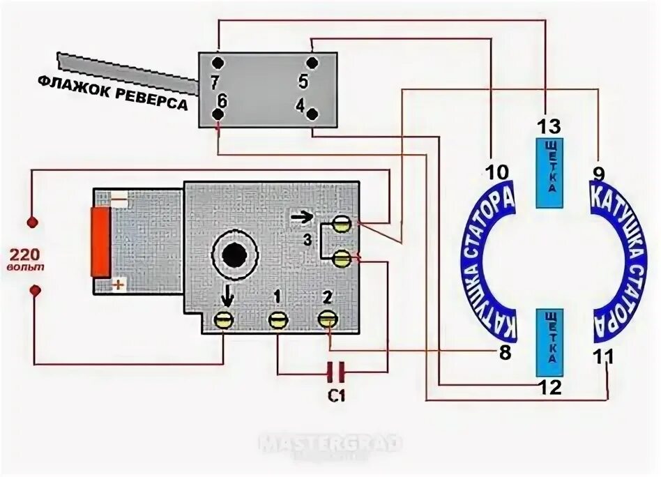 Подключение кнопки реверса схема Подключение кнопки дрели - фото- Форум Mastergrad Электротехника, Дрель, Электро