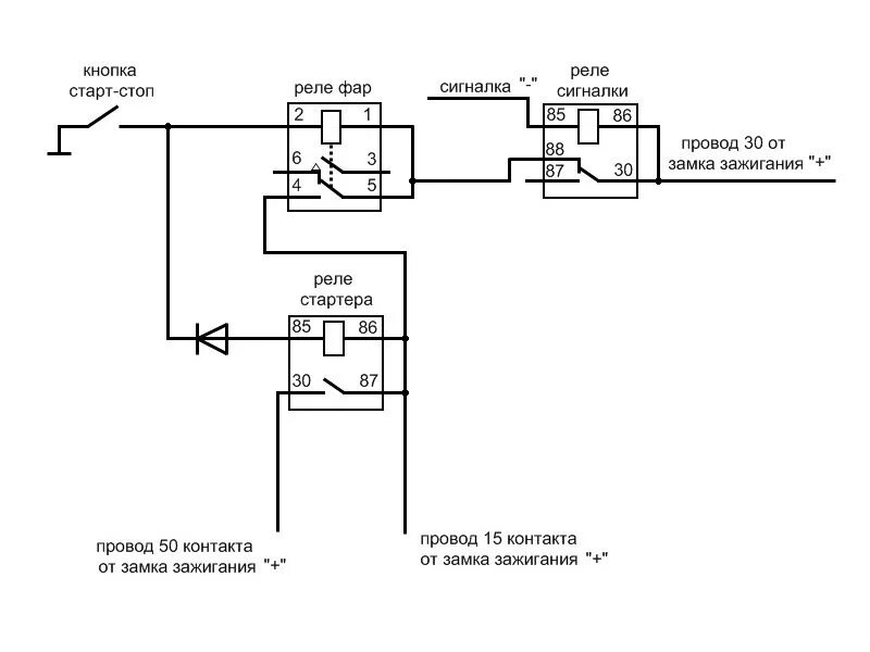 Подключение кнопки старт стоп через реле Кнопка Start-Stop Engine своими руками - ГАЗ 31029, 3 л, 1996 года тюнинг DRIVE2