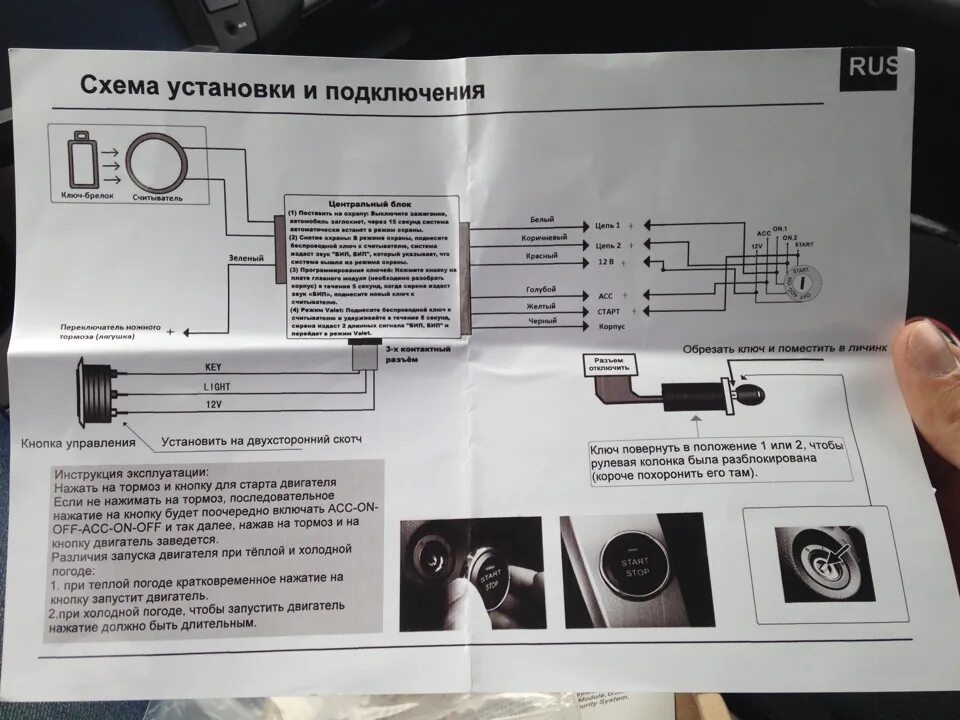 Подключение кнопки старт стоп к пандоре 95. Кнопка старт двигатель Start Engine(часть 2 - получил) - Hyundai Grandeur (T