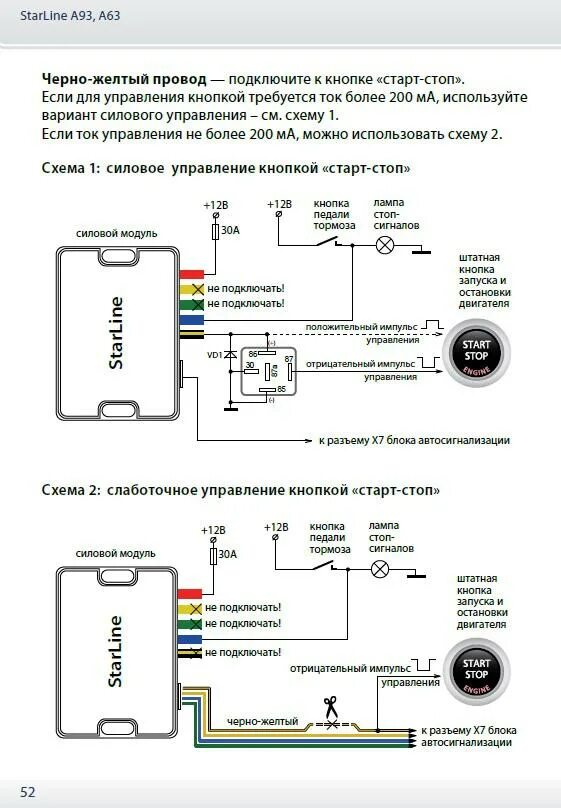 Подключение кнопки старт стоп к starline StarLine A93 2CAN+2LIN + BP-06 EcoSport 2014 не работает автозапуск / Самостояте