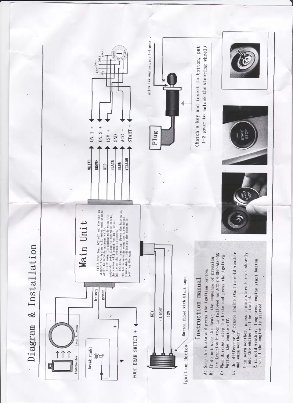 Подключение кнопки старт стоп тойота Кнопка start-stop engine - Toyota Ipsum (10), 2 л, 1999 года электроника DRIVE2