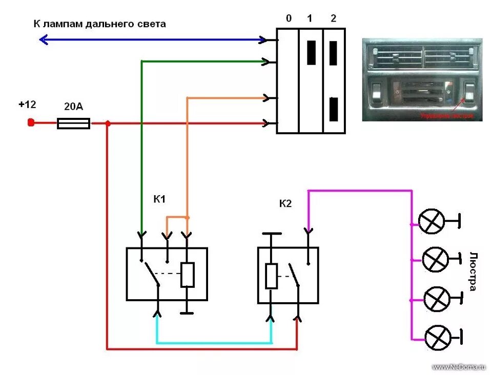 Подключение кнопки света нива Туманочки - Lada 21053, 1,5 л, 2004 года своими руками DRIVE2