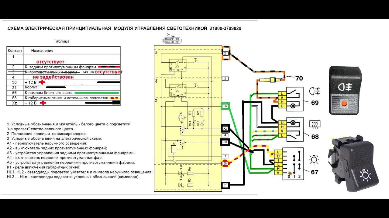 Подключение кнопки света ваз 2107 Модуль света от гранты на ваз 2107 - Lada 210740, 1,6 л, 2011 года своими руками