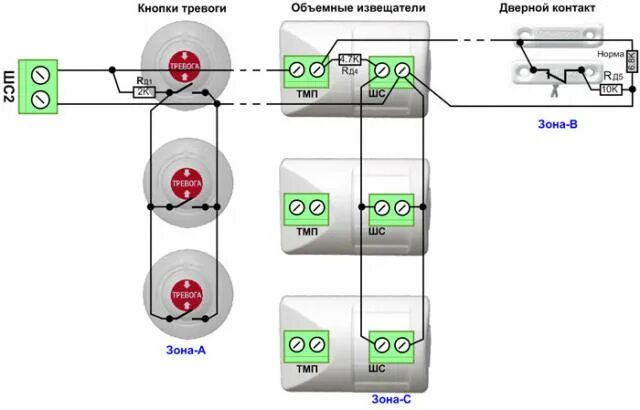 Подключение кнопки тревожной сигнализации Оценка качества и надежности неадресных приборов пожарной сигнализации (30)