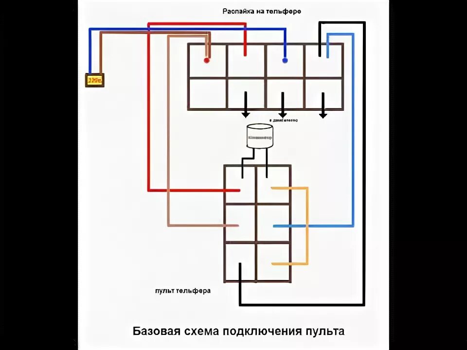Подключение кнопки вверх вниз Схема подключение к тельферу - YouTube
