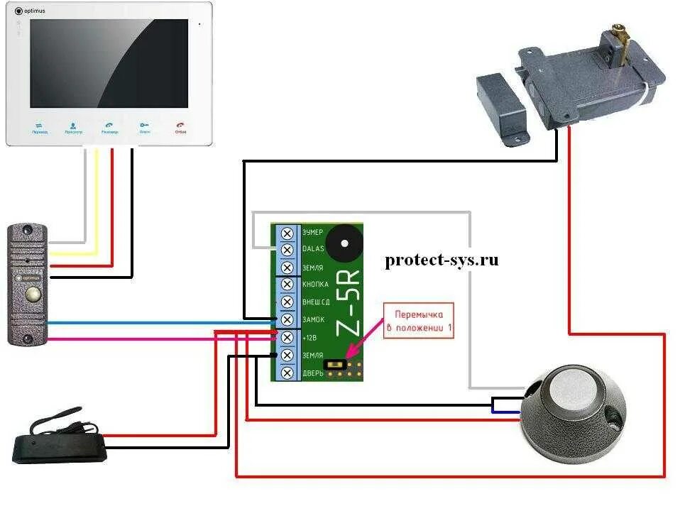 Подключение кнопки выхода к ip домофону Как подключить видеодомофон в частном доме