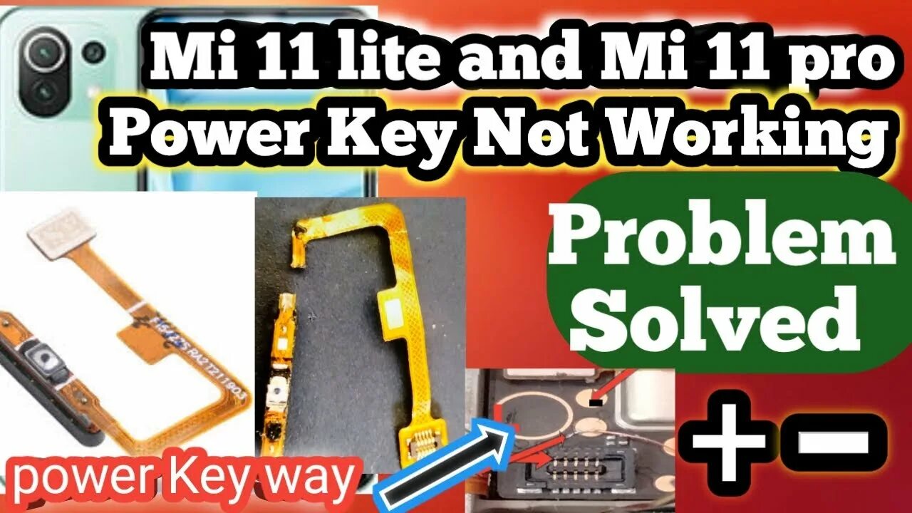 Подключение кнопки xiaomi Mi 11 lite M2101K9AG Power button Not Working ,Mi 11 Power key Ways - YouTube