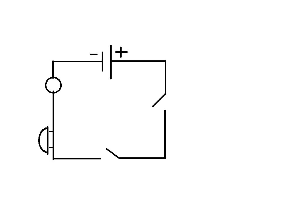 Подключение кнопочных выключателей в электрическую цепь Срочноооо!!!!!! электрическая цепь составлена из батарейки, лампочки, звонка и д