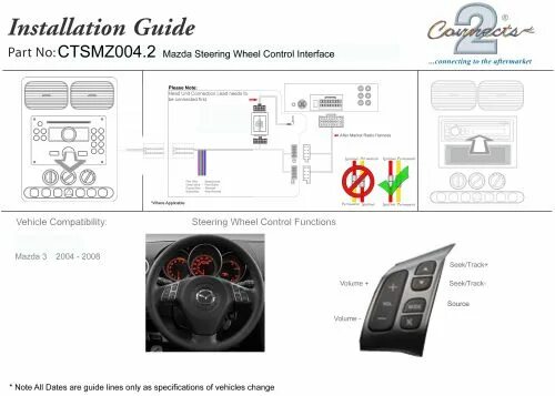 Подключение кнопок на руле мазда Connects2 CTSMZ004.2 - Адаптеры кнопок на руле Connects2 для Mazda купить с уста