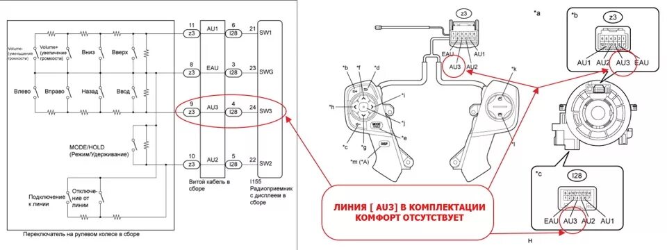 Подключение кнопок руля авенсис Кнопки руля - электрика - Toyota Camry (XV50), 2,5 л, 2012 года автозвук DRIVE2