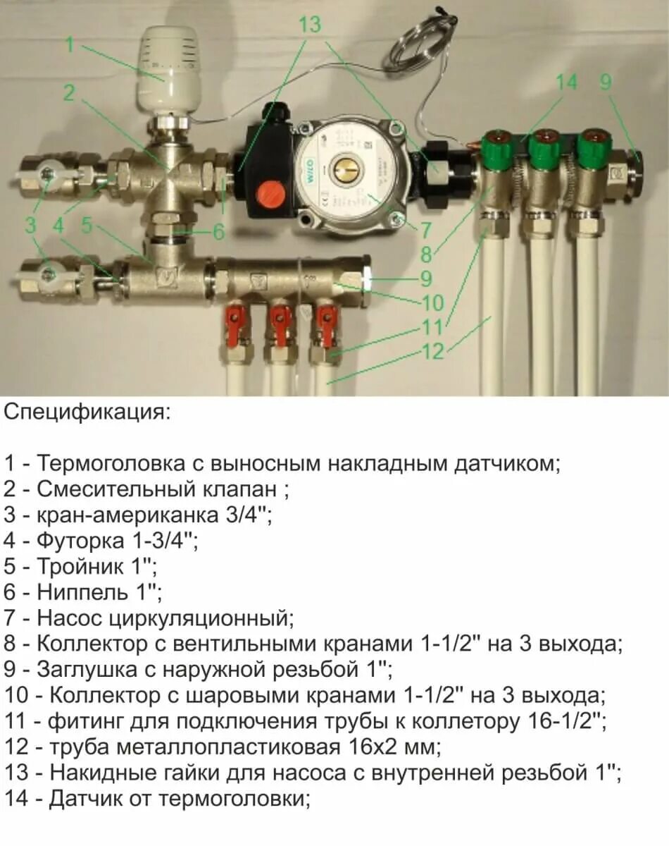 Подключение колектора теплый пол Трехходовые термостатические смесительные клапаны для теплого пола купить в Моск