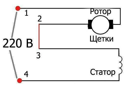 Подключение коллекторного двигателя 220 вольт Схема обмотки электродвигателя 220в - найдено 84 картинок