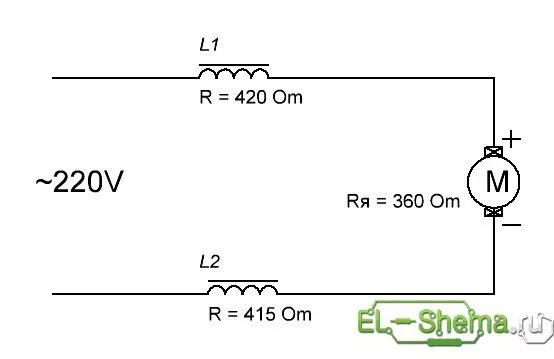 Подключение коллекторного двигателя 220 вольт ПОДКЛЮЧЕНИЕ КОЛЛЕКТОРНОГО ЭЛЕКТРОДВИГАТЕЛЯ