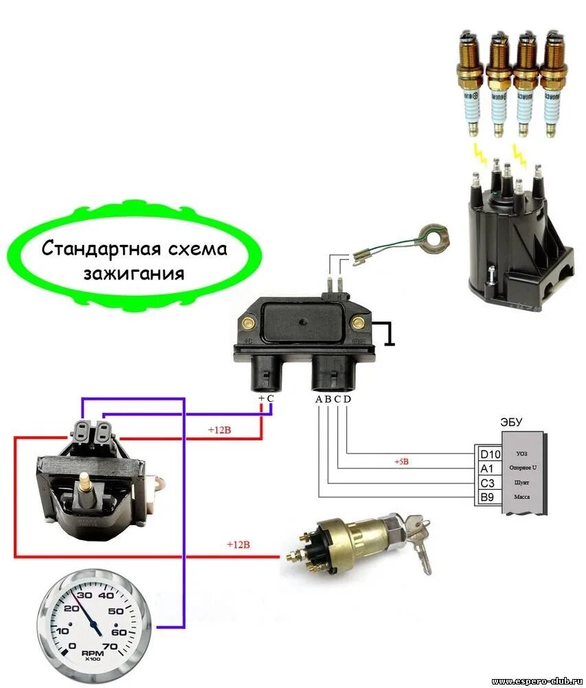 Подключение коммутатора катушки зажигания Не заводится. Нужна помощь. - Daewoo Espero, 2 л, 1998 года поломка DRIVE2