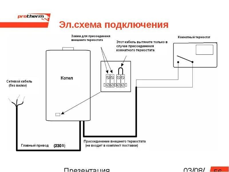 Подключение комнатного термостата к электрическому котлу Подключение терморегулятора к котлу фото - DelaDom.ru