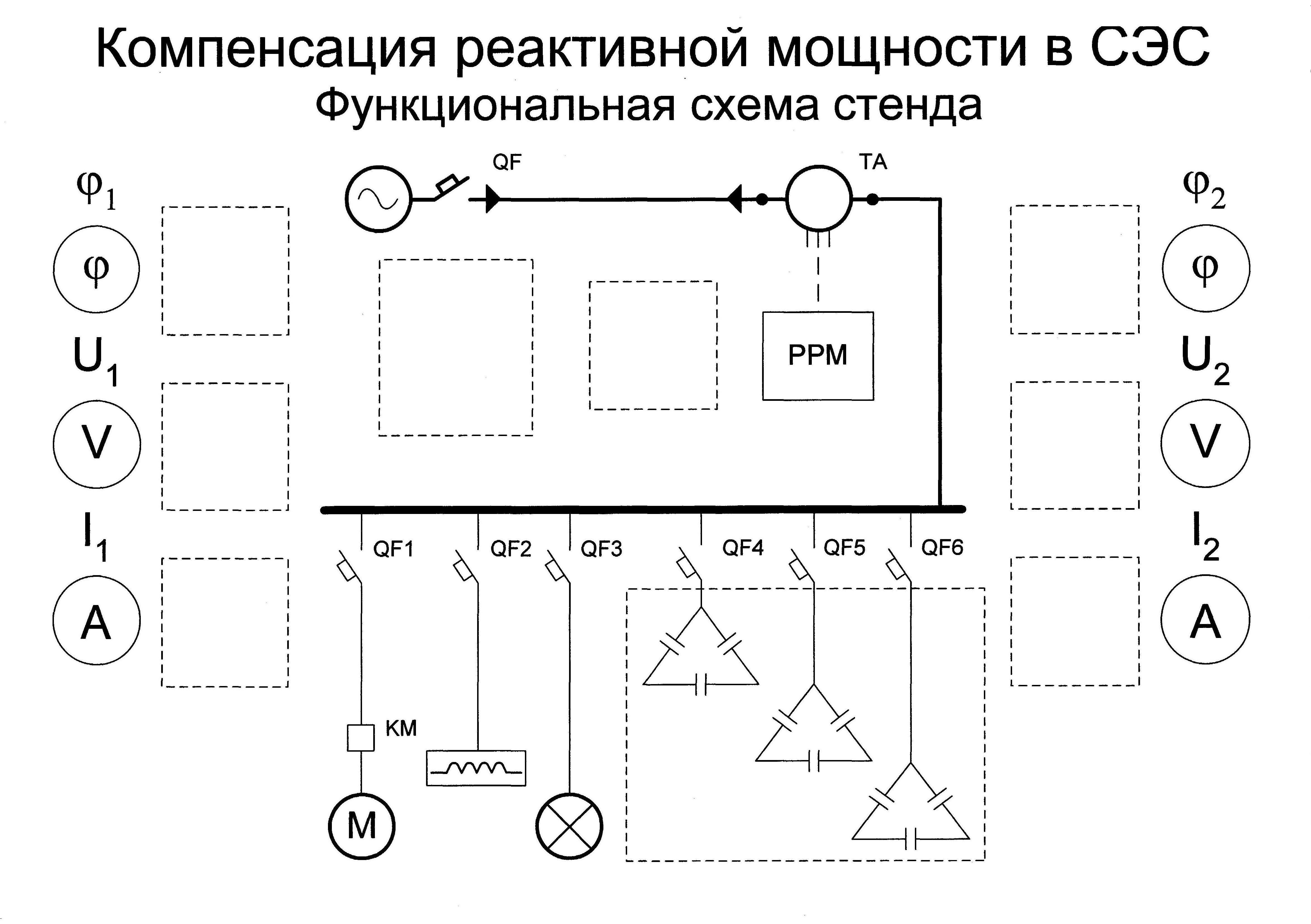 Подключение компенсирующего устройства 3. Регулирование напряжения в цеховых сетях потребителей