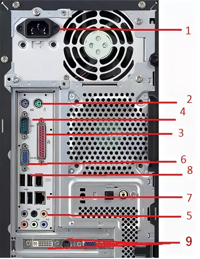 Подключение компьютера сзади Разъемы Компьютера Фото - Mixyfotos.ru