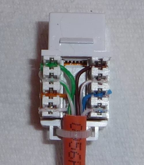 Подключение компьютерной розетки Data Wiring Cat6