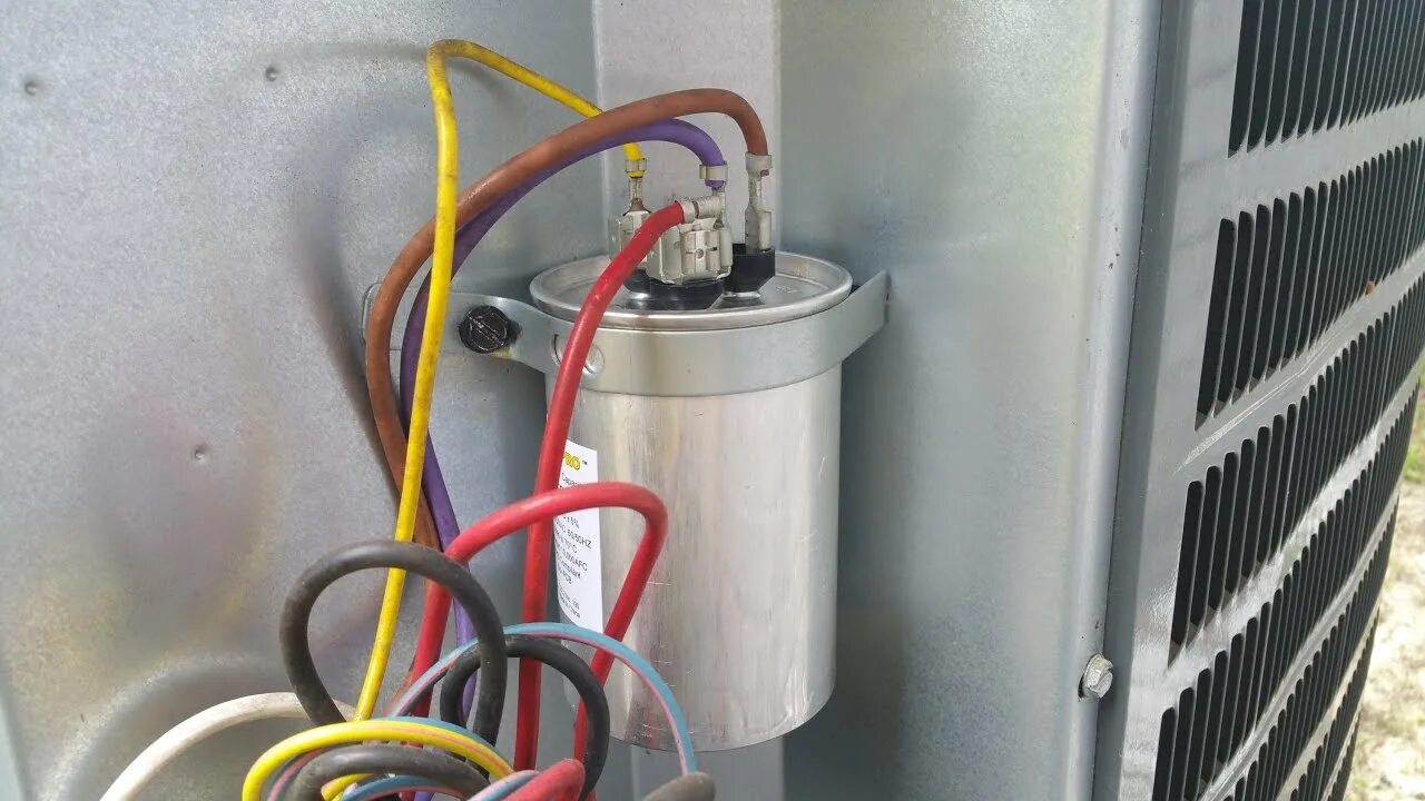 Подключение конденсатора сплит системы DIY A/C run capacitor replacement. Don't get ripped of by HVAC companies. - YouT